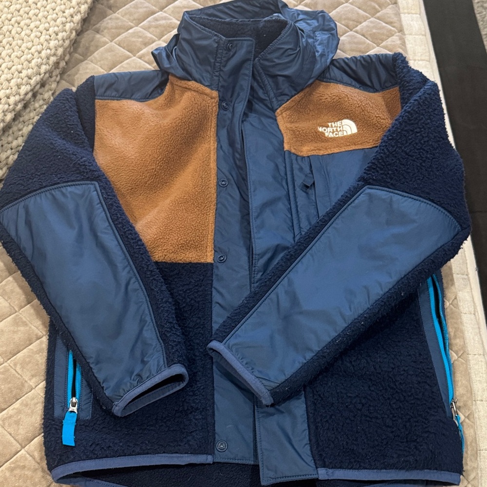 The North Face Kids' Blue and Brown Jacket